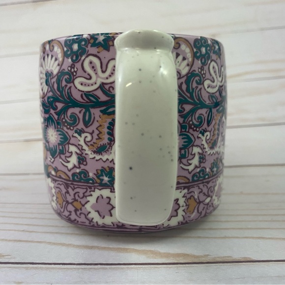 Anthropologie Blockprinted Monogram Mug Cup Initial K Coffee Tea 16oz - Picture 3 of 7